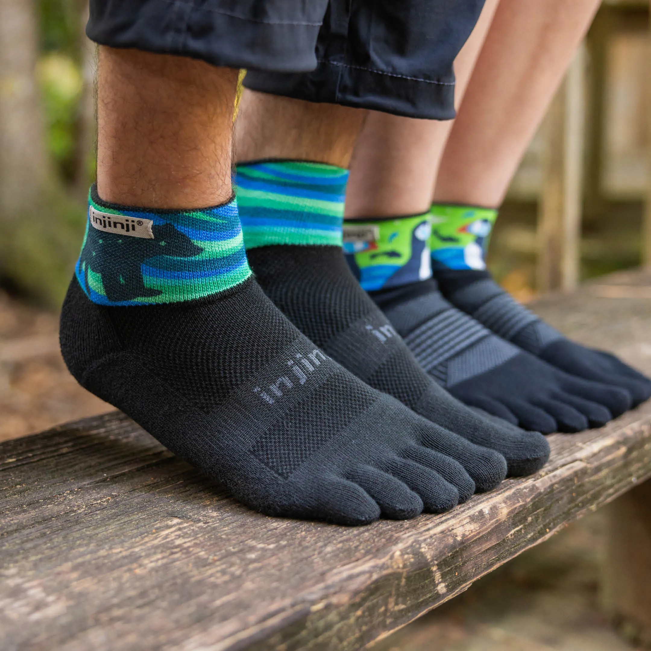 Injinji Trail Midweight Mini Crew Men's Aurora (Artist Designed AW24)