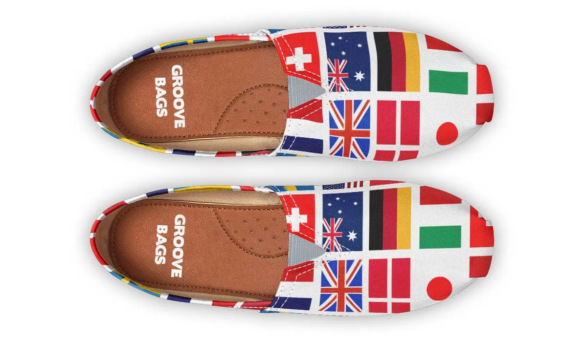 International Travel Flags Casual Shoes