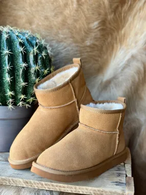 Lamo Kora Moccasin Mini Boots [Chestnut] ✙ON SALE NOW✙