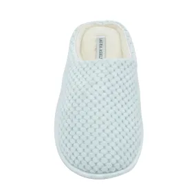 Laura Ashley Ladies Clog Style Spa Slippers with Memory Foam Insole in Sour Apple Green, Size XL