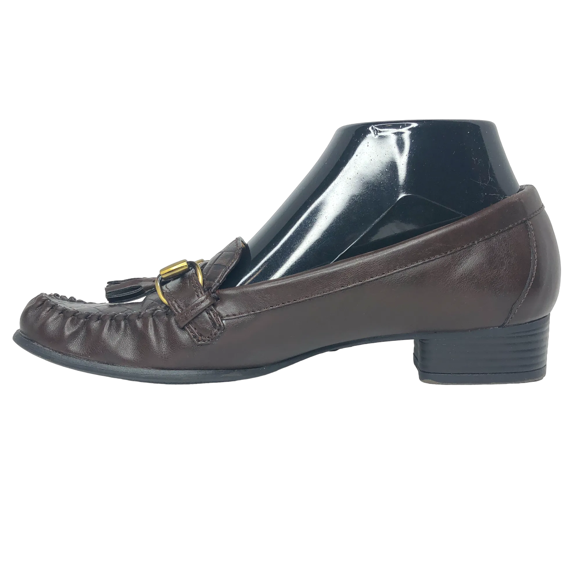 Life Stride Chocolate Brown Beluga Leather Loafers - Size 7.5 - Women