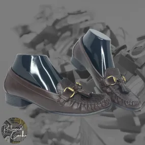 Life Stride Chocolate Brown Beluga Leather Loafers - Size 7.5 - Women
