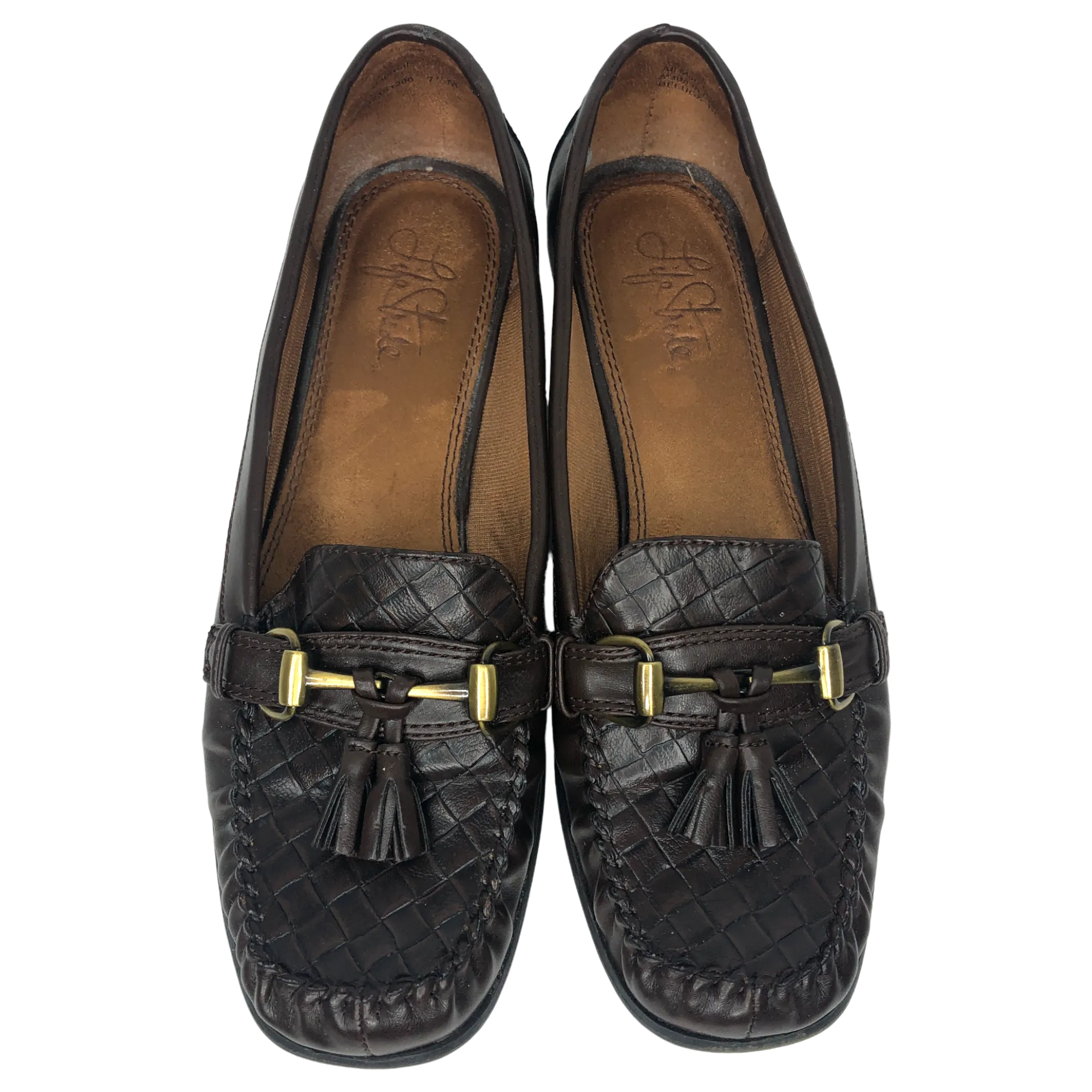 Life Stride Chocolate Brown Beluga Leather Loafers - Size 7.5 - Women