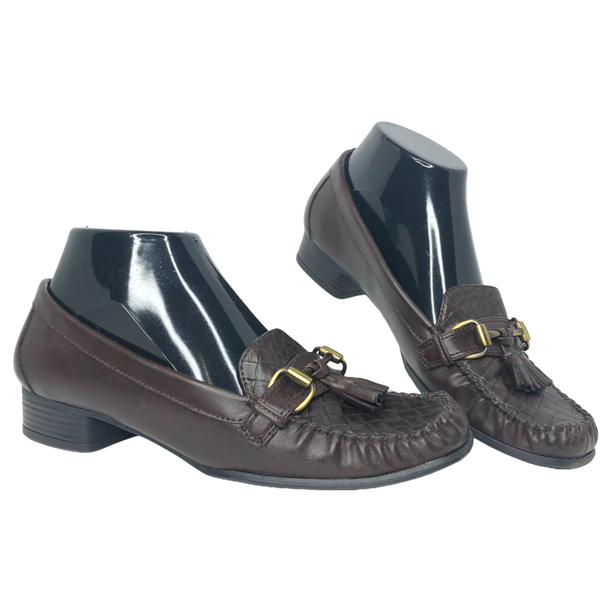 Life Stride Chocolate Brown Beluga Leather Loafers - Size 7.5 - Women