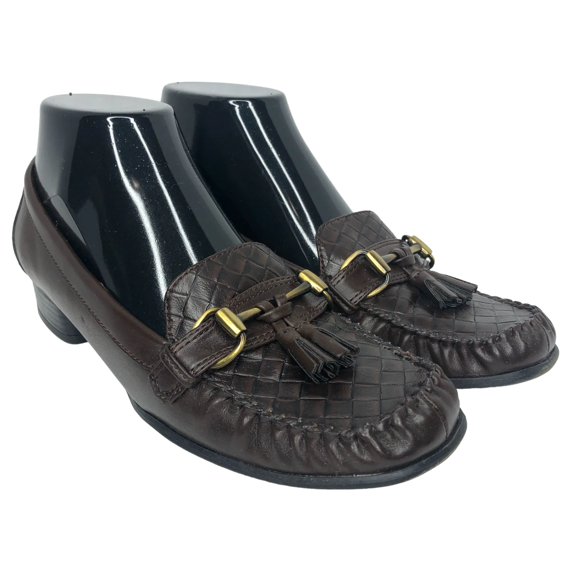 Life Stride Chocolate Brown Beluga Leather Loafers - Size 7.5 - Women