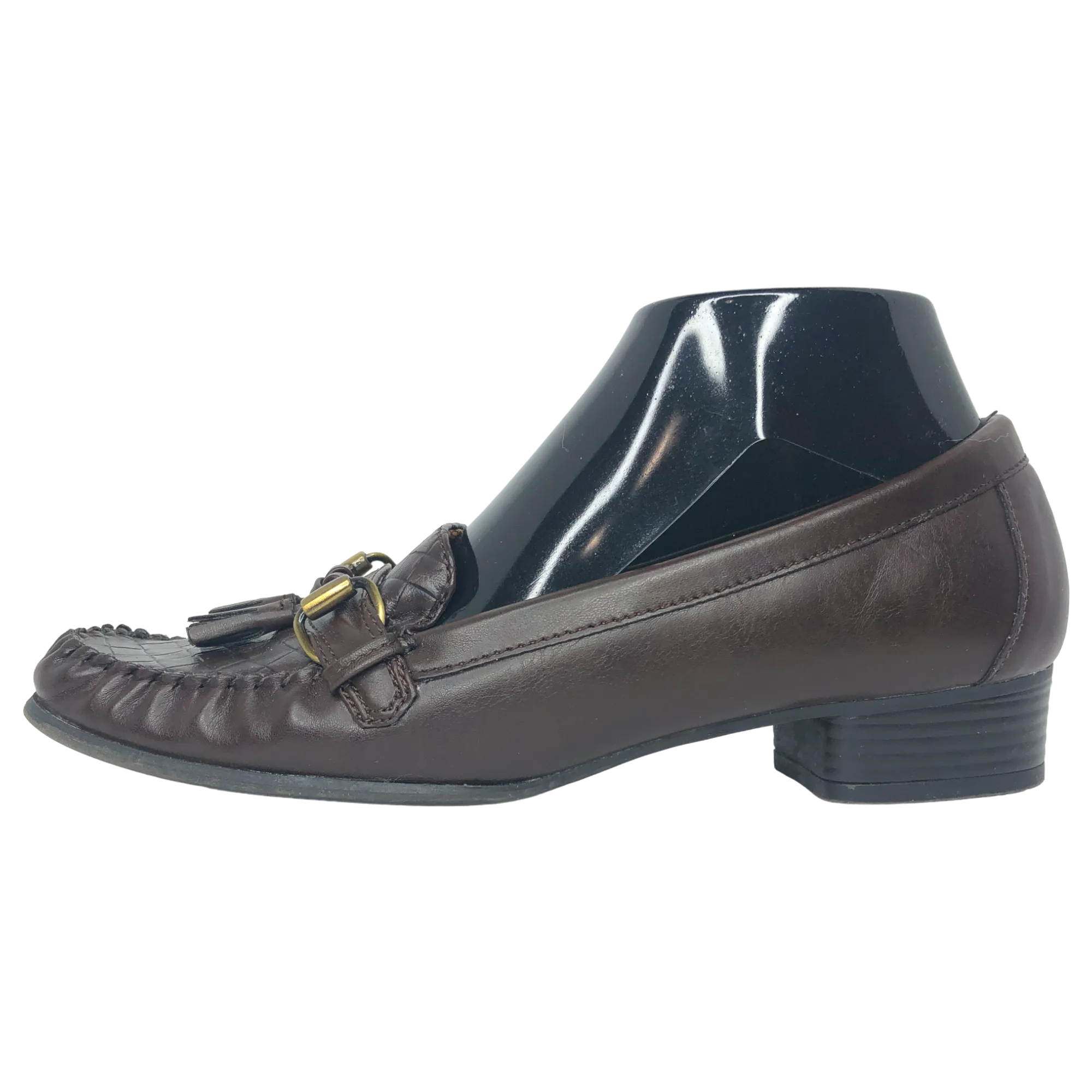 Life Stride Chocolate Brown Beluga Leather Loafers - Size 7.5 - Women