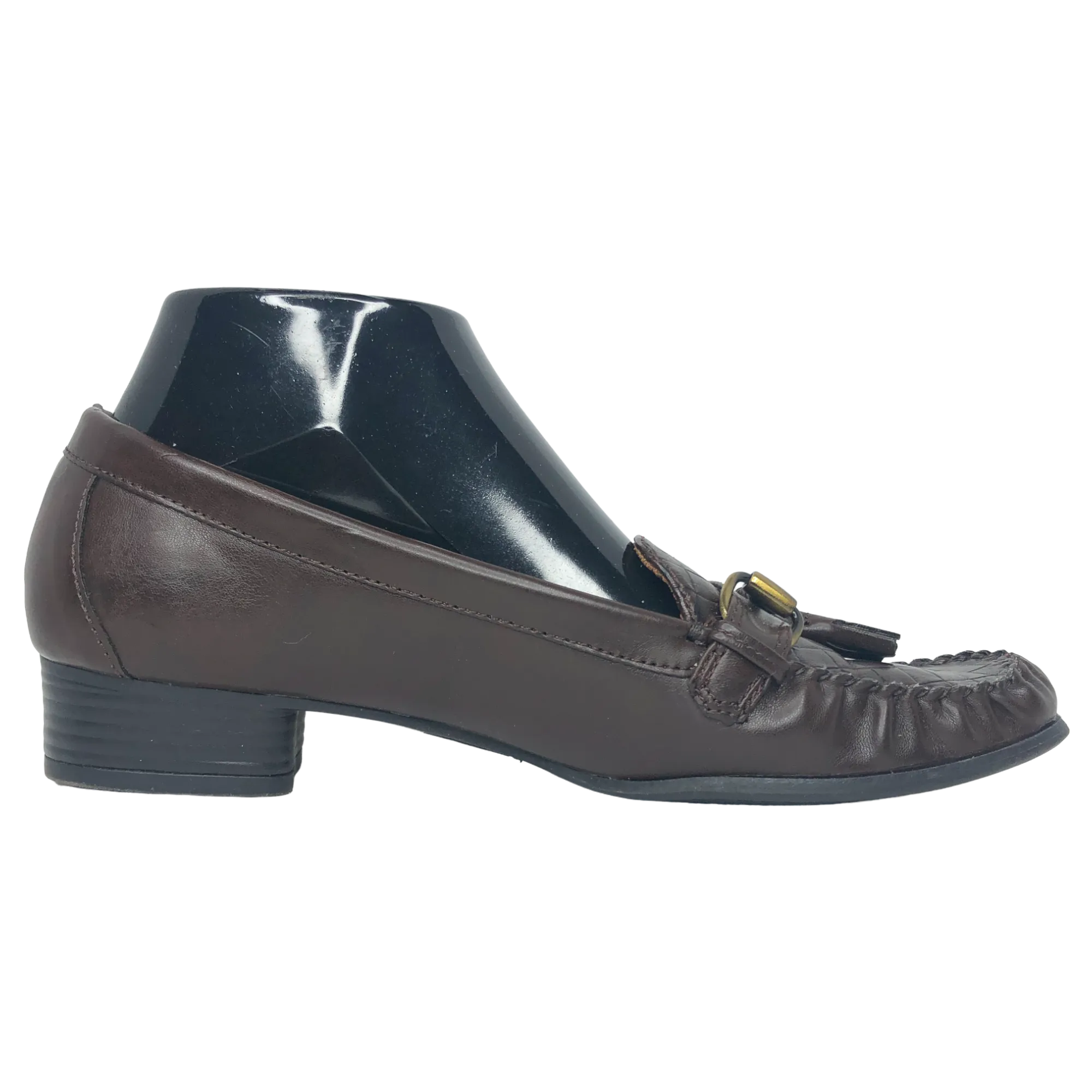 Life Stride Chocolate Brown Beluga Leather Loafers - Size 7.5 - Women