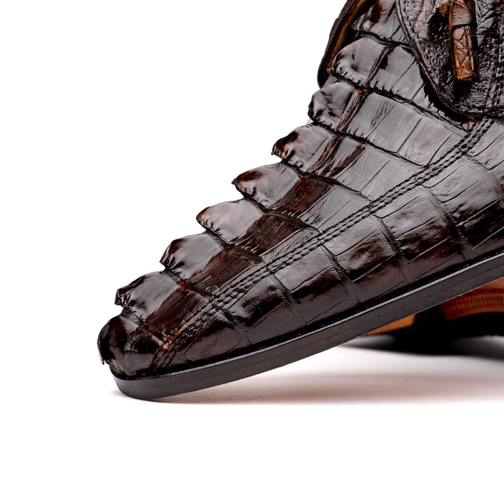 Marco Di Milano Cancun Caiman Fuscus and Leather Orix Brown