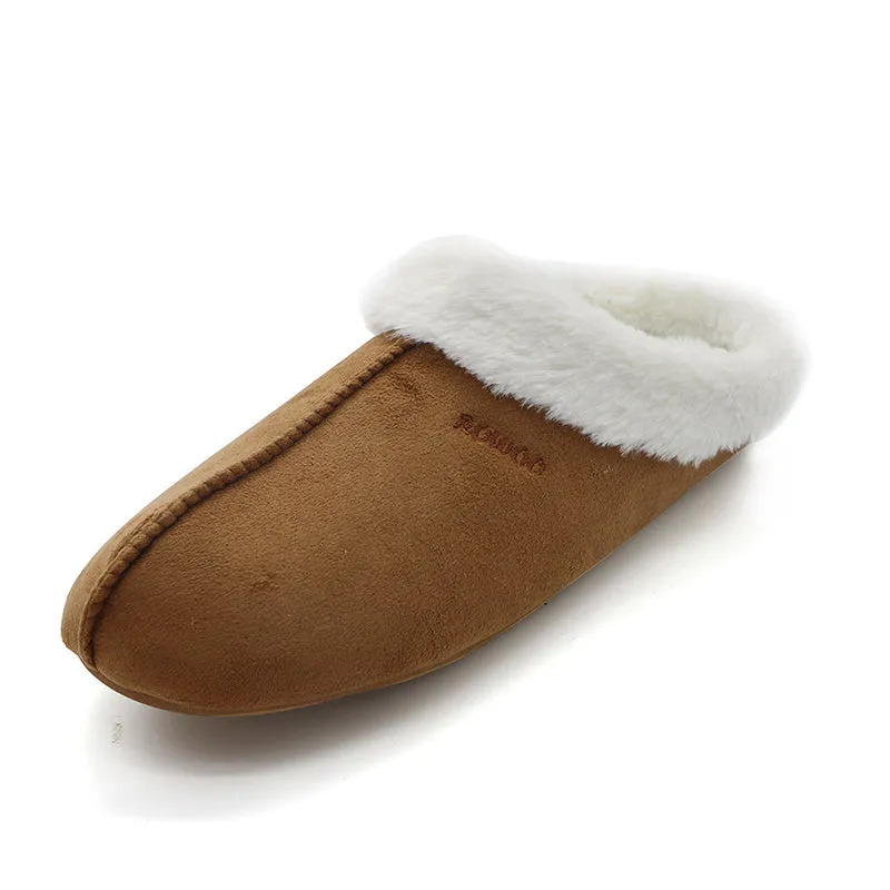 Men's & Women's Winter Slippers Memory Foam Suede House Sandals