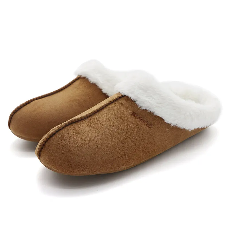 Men's & Women's Winter Slippers Memory Foam Suede House Sandals