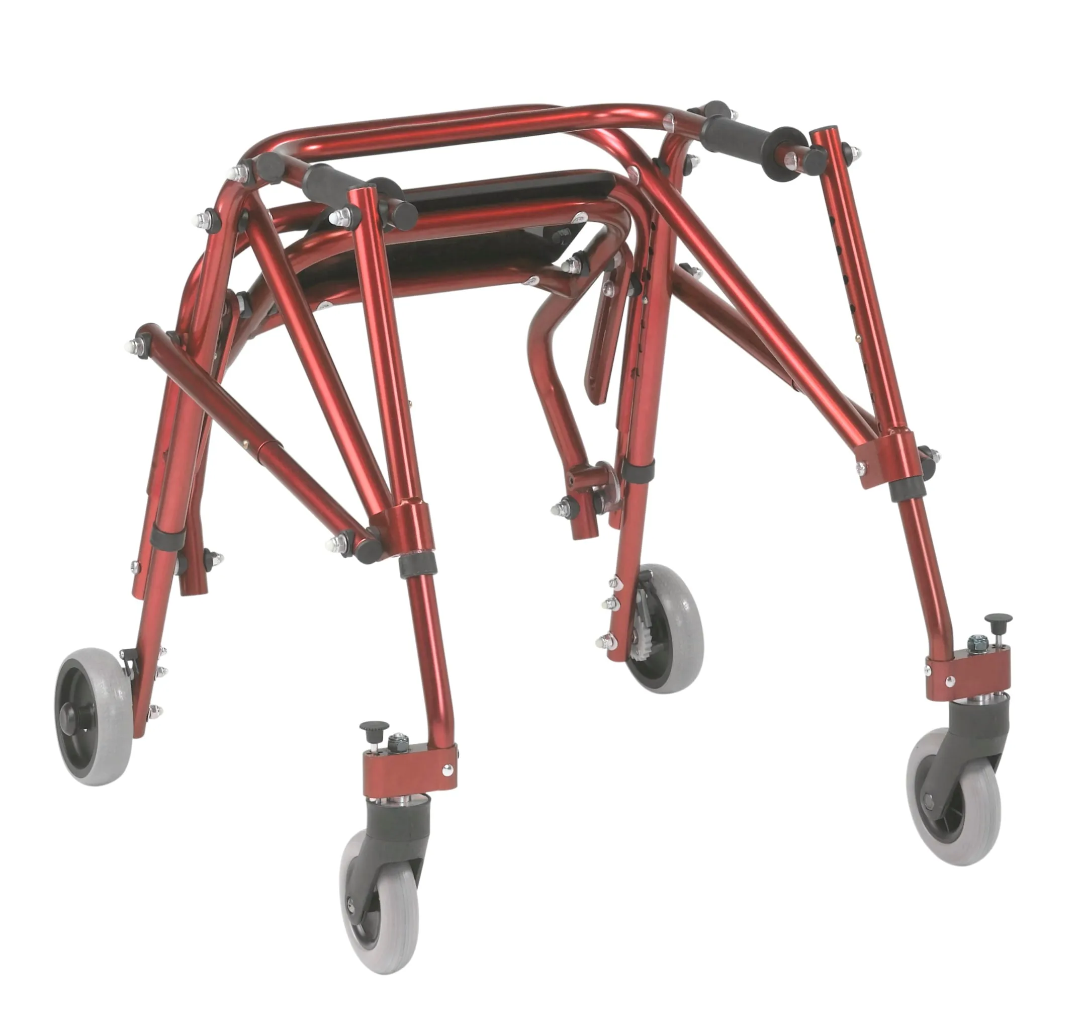 Nimbo 2G Lightweight Posterior Walker with Seat, Small, Castle Red