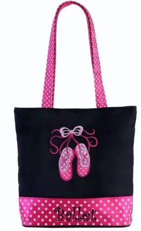Sassi Designs Sweet Delight small tote with embroidered "Ballet" and applique design