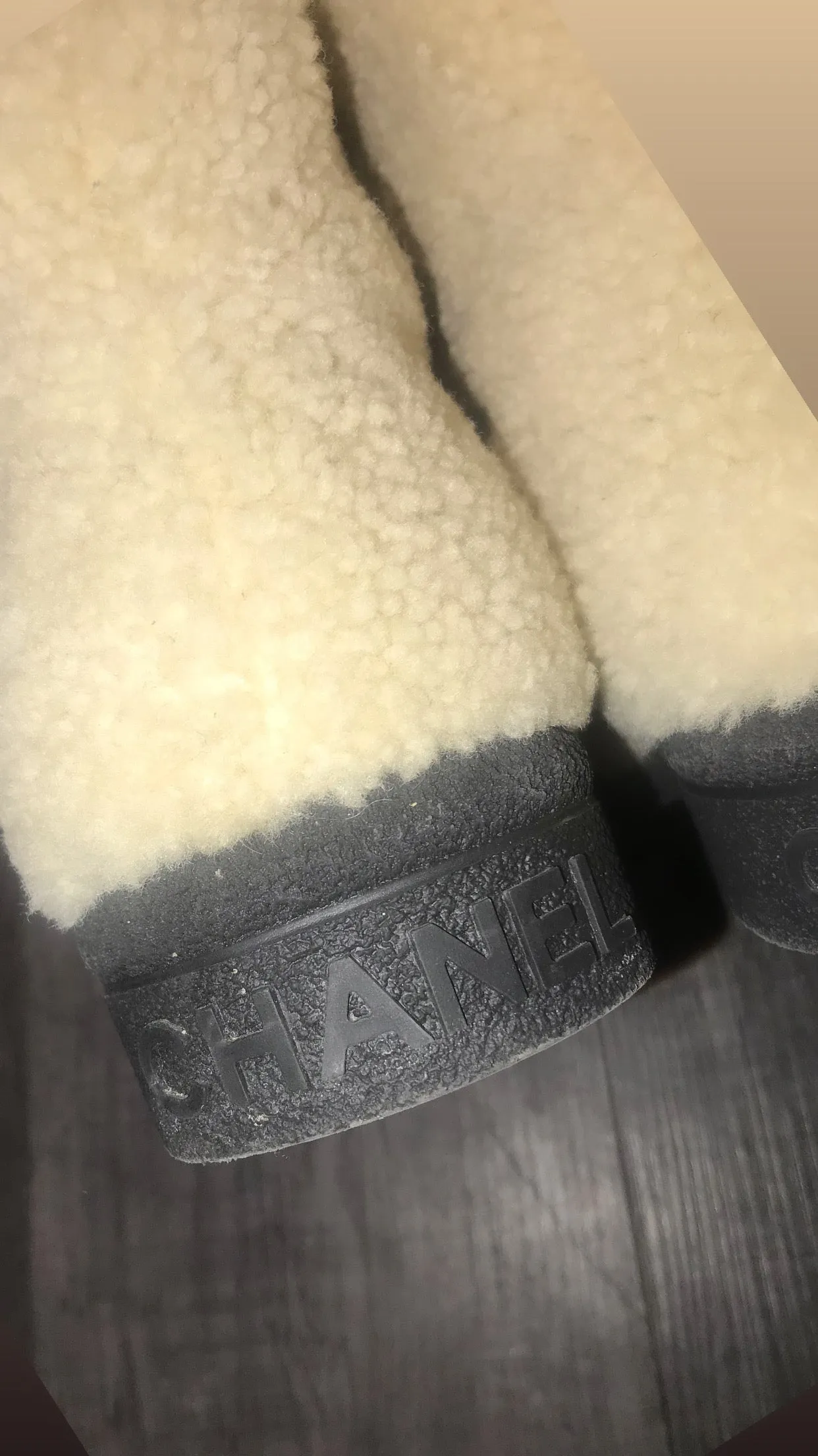 Shearling Snow Boots with Logo