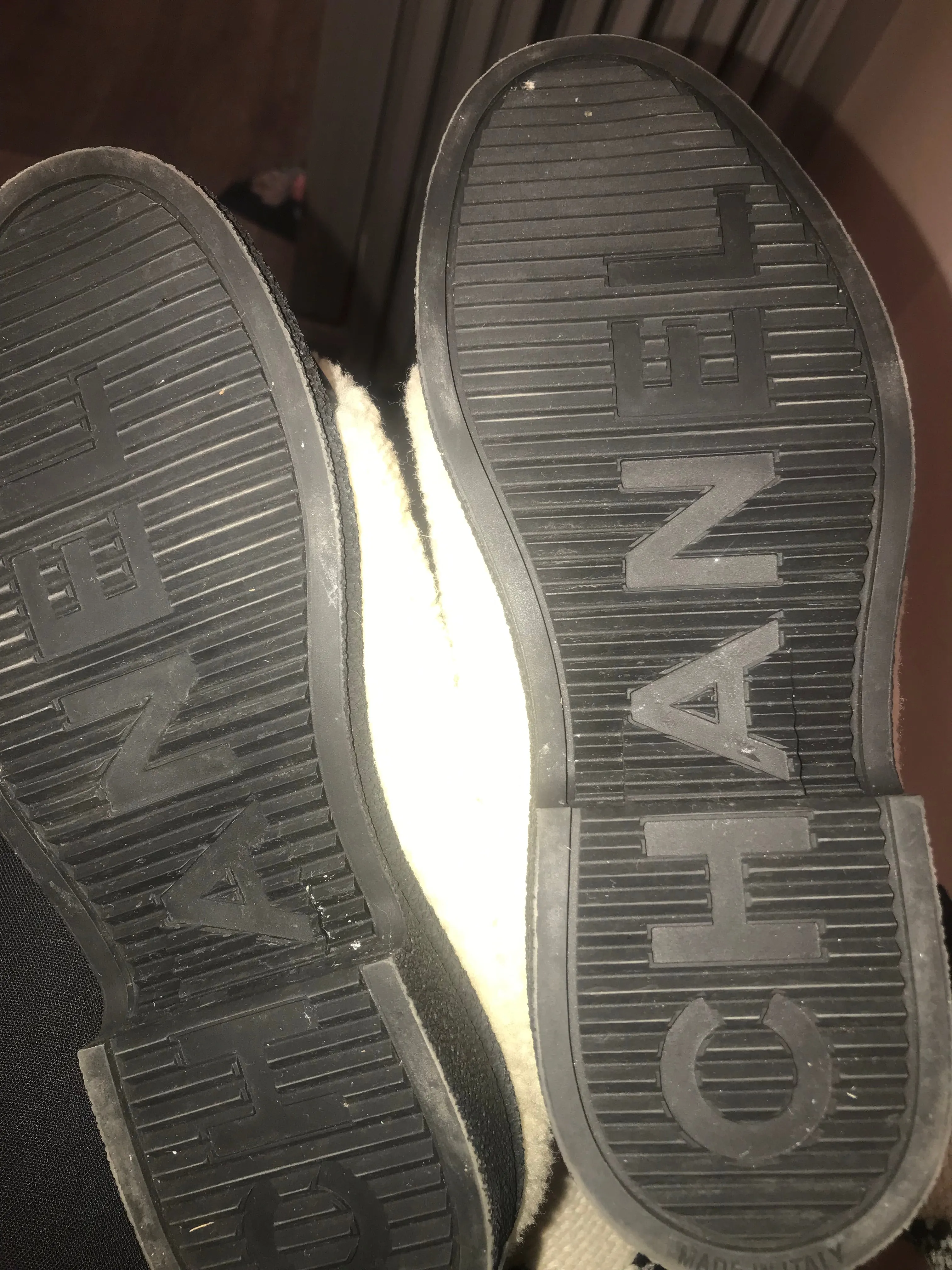 Shearling Snow Boots with Logo