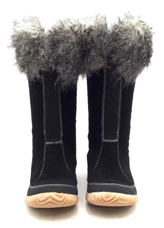 Sorel Women's Cozy Cate NL1883-010 Black Mid-Calf Shearling Style Boots - Size 7