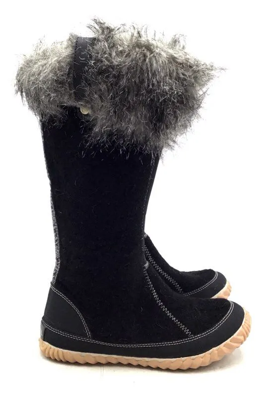 Sorel Women's Cozy Cate NL1883-010 Black Mid-Calf Shearling Style Boots - Size 7