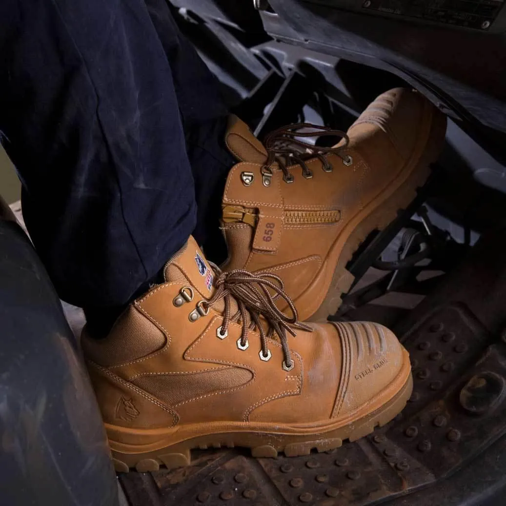 Steel Blue Parkes Zip Scuff Cap 312658 Work Boots - Wheat