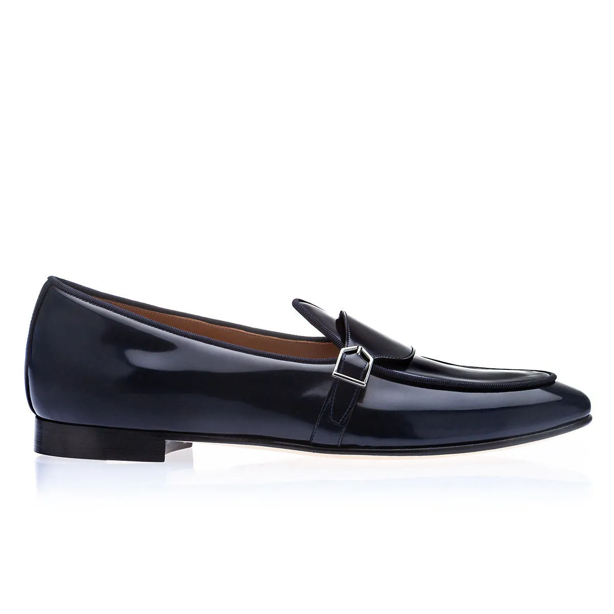SUPERGLAMOUROUS Tangerine 15.1 Men's Shoes Polished Calf-Skin Leather Belgian Loafers (SPGM1317)