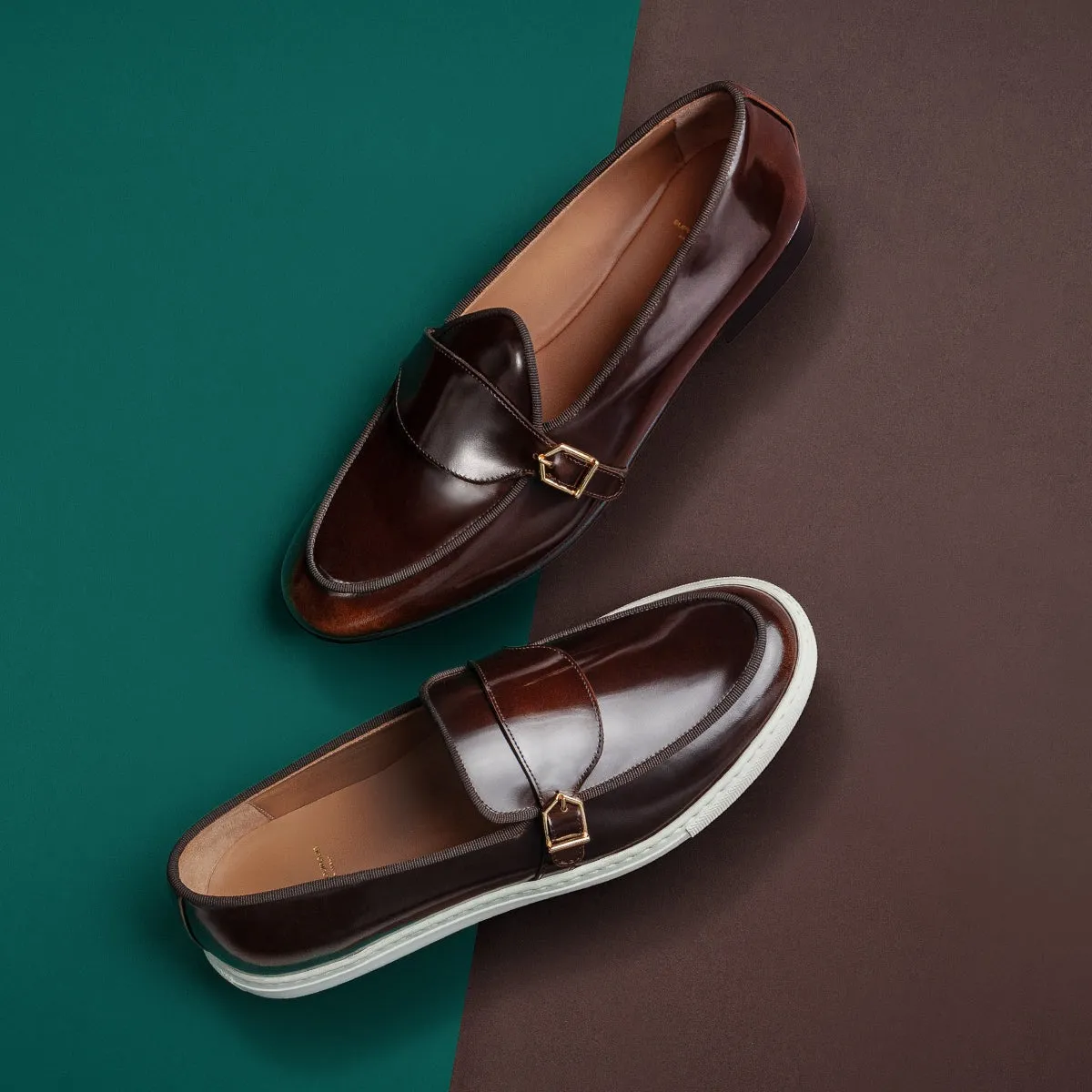 SUPERGLAMOUROUS Tangerine 15.1 Men's Shoes Polished Calf-Skin Leather Belgian Loafers (SPGM1317)
