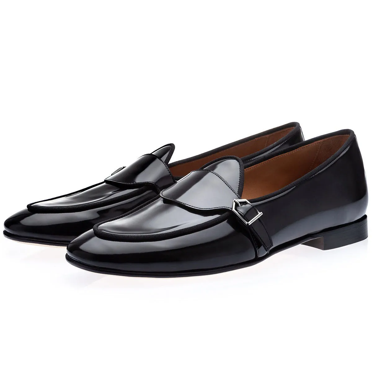 SUPERGLAMOUROUS Tangerine 15.1 Men's Shoes Polished Calf-Skin Leather Belgian Loafers (SPGM1317)