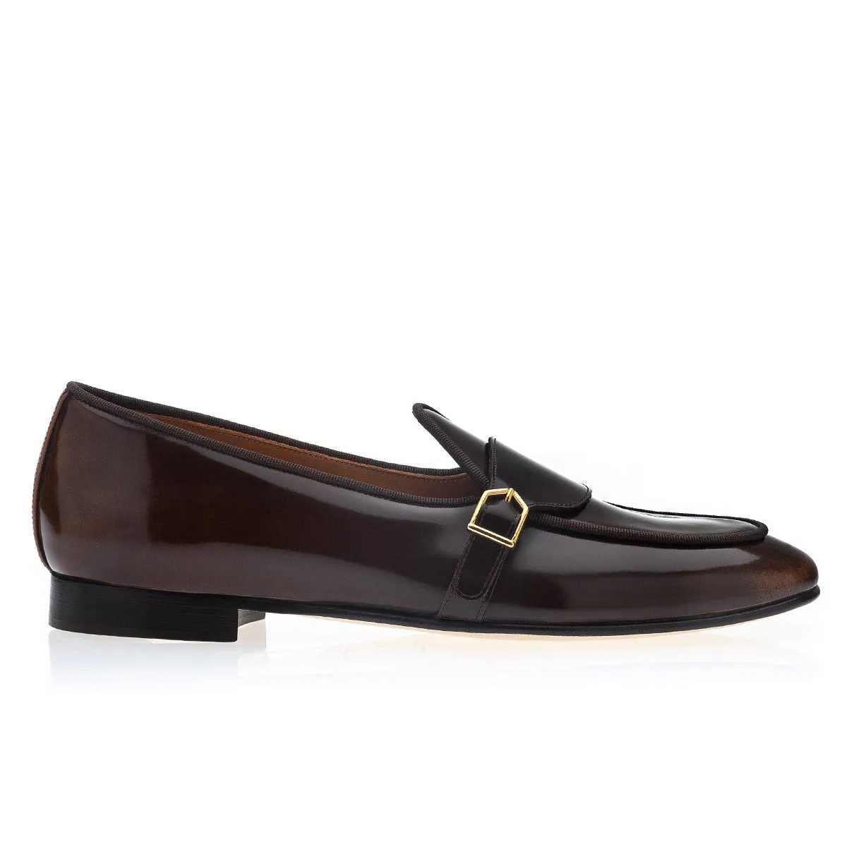 SUPERGLAMOUROUS Tangerine 15.1 Men's Shoes Polished Calf-Skin Leather Belgian Loafers (SPGM1317)