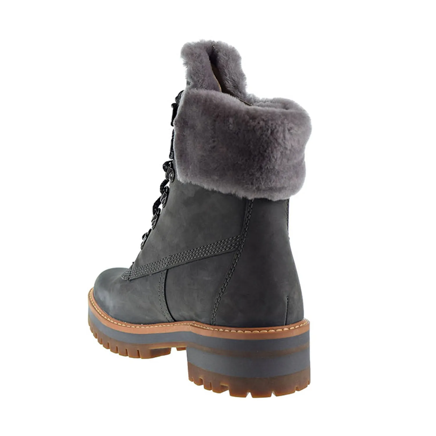 Timberland Courmayeur Valley 6 Inch Wp Shearling Women's Boot Medium Grey Nubuck