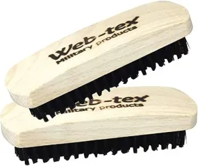 Web-tex 2 x Large Boot Shoe Boot Polishing Brush Military Army Cadet Polish Care Kit Set