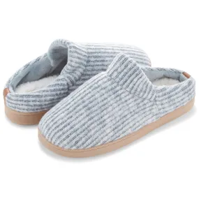 Womens Cozy Ribbed Knit Slippers