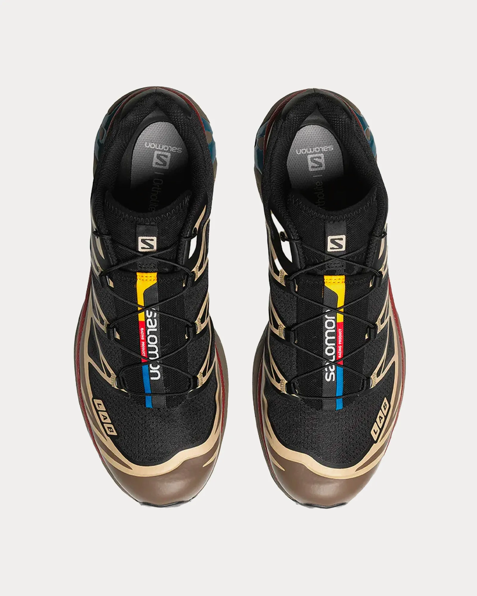 XT-6 Black / Falcon / Cow Low Top Sneakers