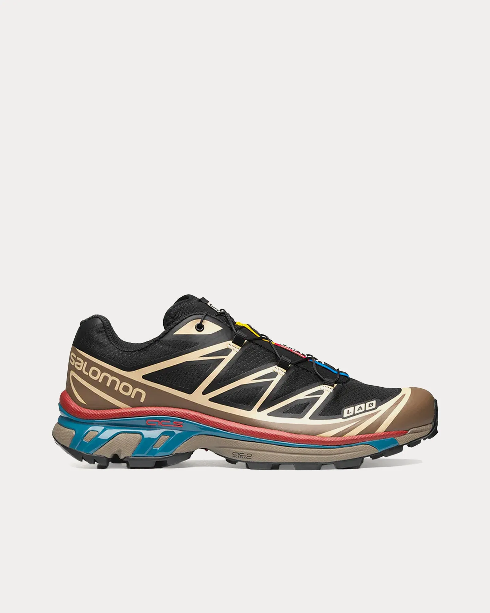 XT-6 Black / Falcon / Cow Low Top Sneakers