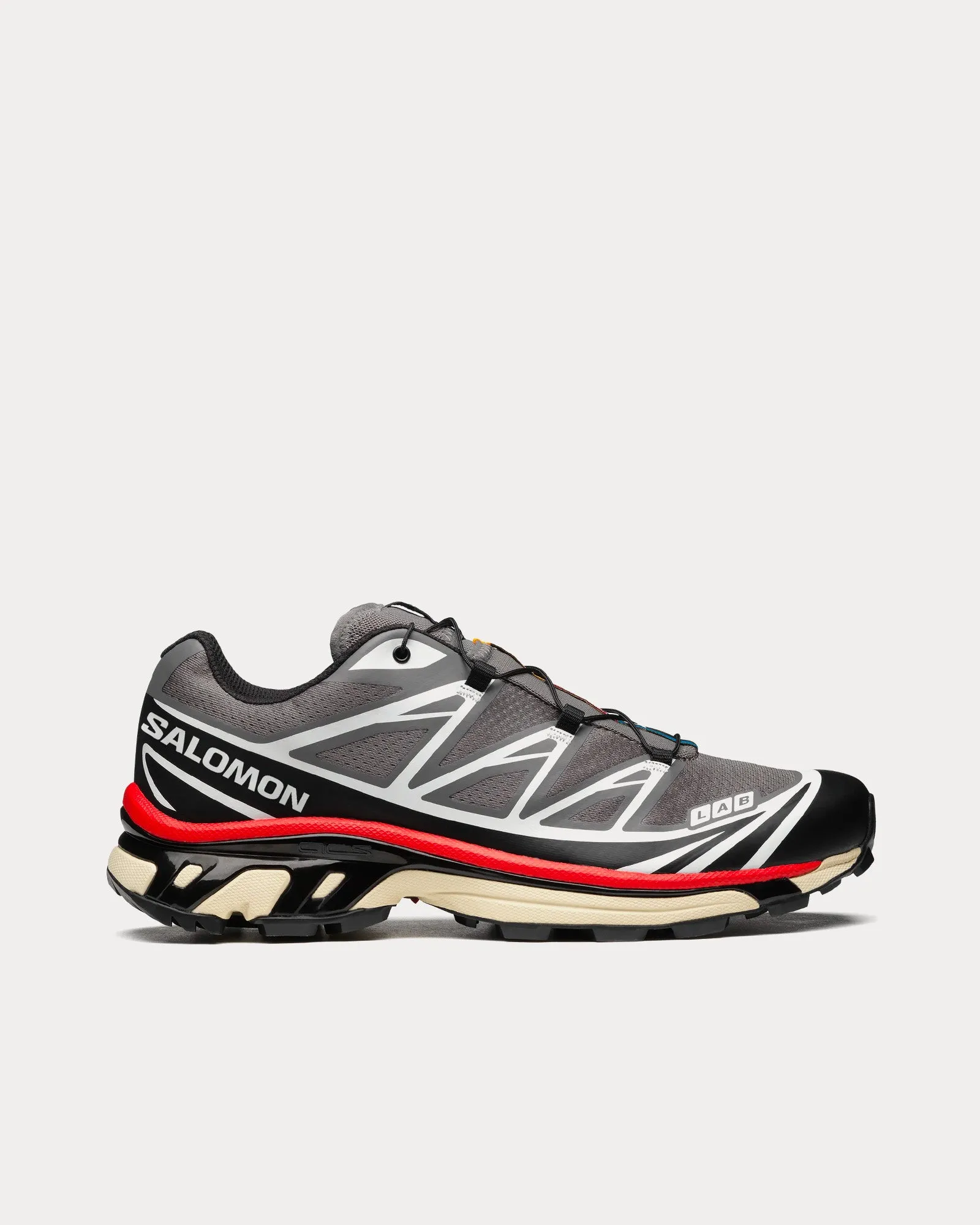 XT-6 Pewter / Black / Aurora Red Low Top Sneakers